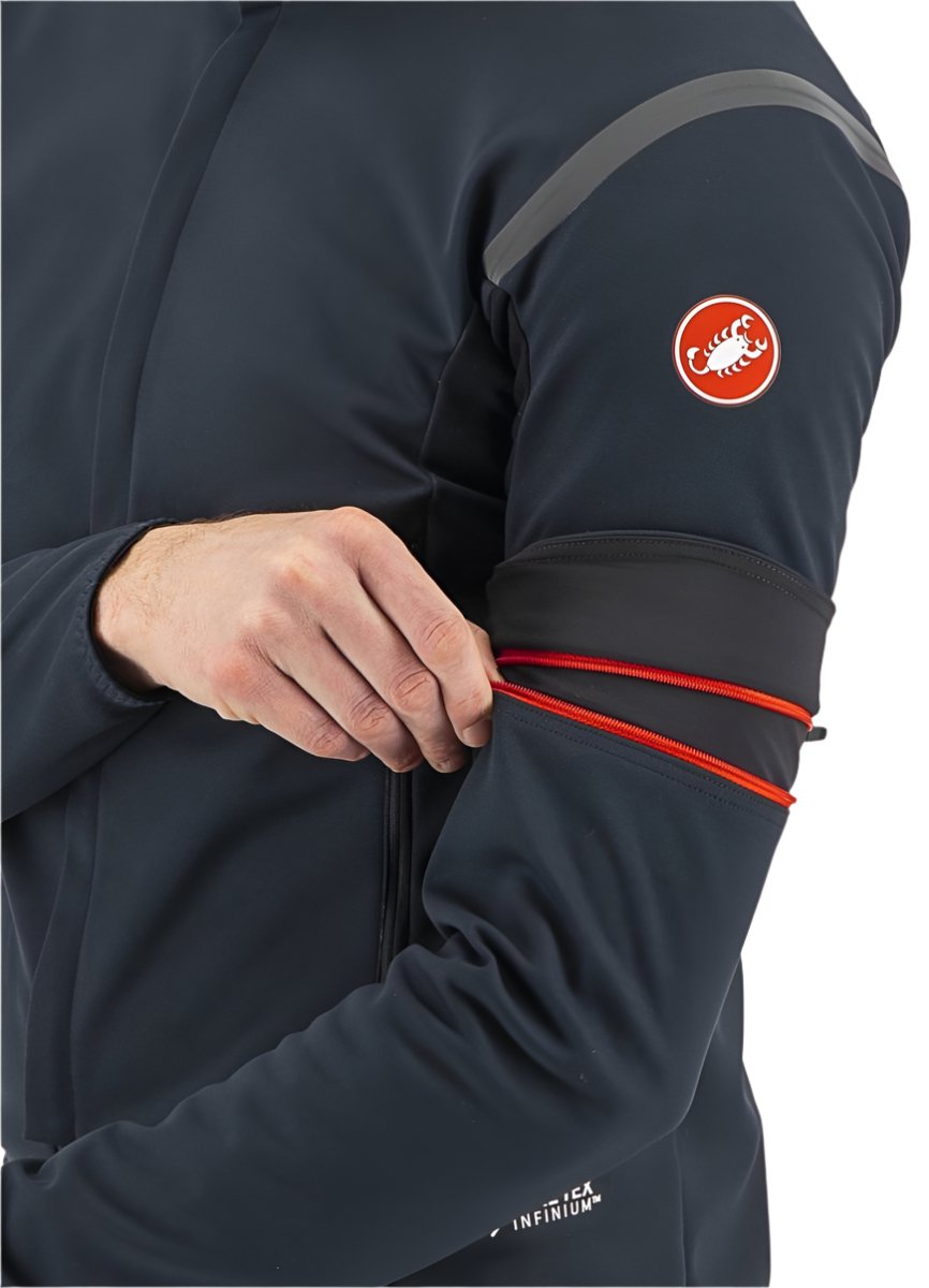CASTELLI PERFETTO RoS 2 CONVERTIBLE JACKET LIGHT BLACK/BLACK REFLEX SLEEVE
