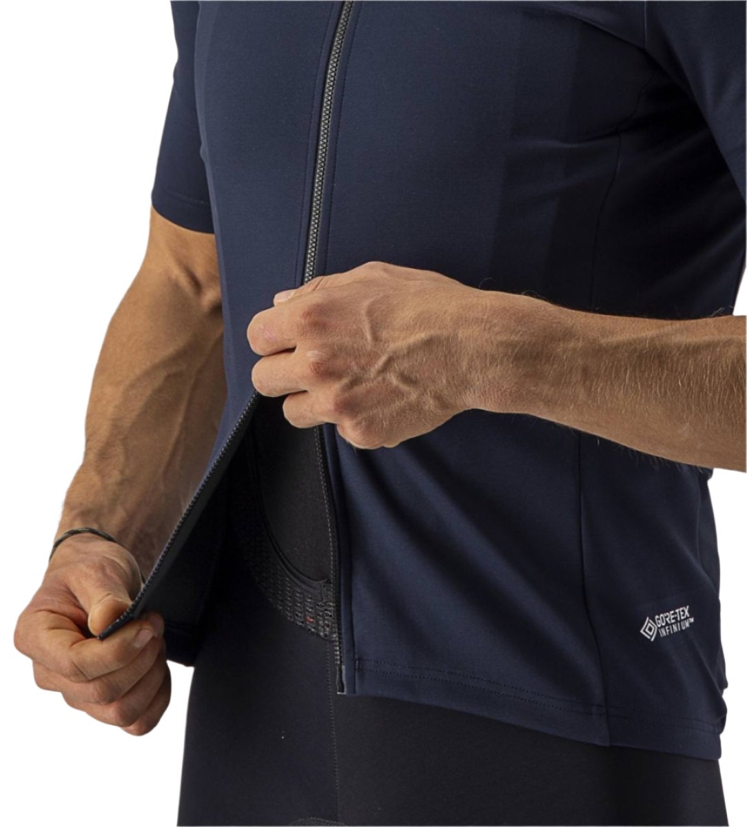 CASTELLI PERFETTO RoS 2 WIND JERSEY SAVILE BLUE FRONT ZIPPER