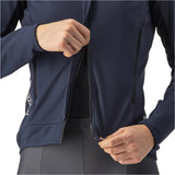 CASTELLI PERFETTO RoS 2 JACKET SAVILE BLUE/SILVER REFLEX FRONT ZIPPER