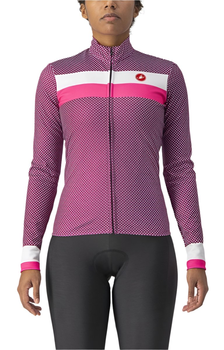 CASTELLI VOLARE LS JERSEY CYCLAMEN/WHITE-PINK FLUO FRONT
