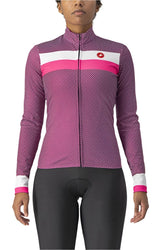 CASTELLI VOLARE LS JERSEY CYCLAMEN/WHITE-PINK FLUO FRONT