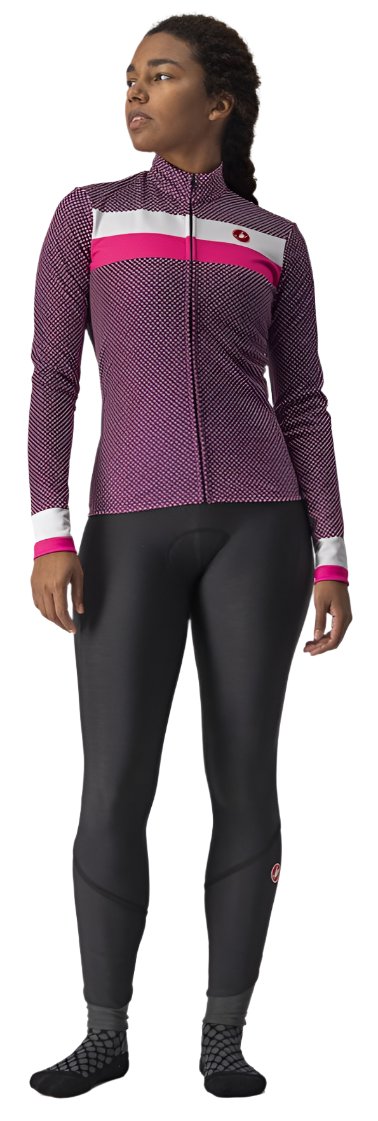 CASTELLI VOLARE LS JERSEY CYCLAMEN/WHITE-PINK FLUO FRONT