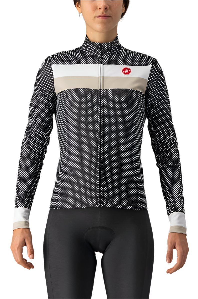 CASTELLI VOLARE LS JERSEY BLACK/WHITE-CHALK FRONT