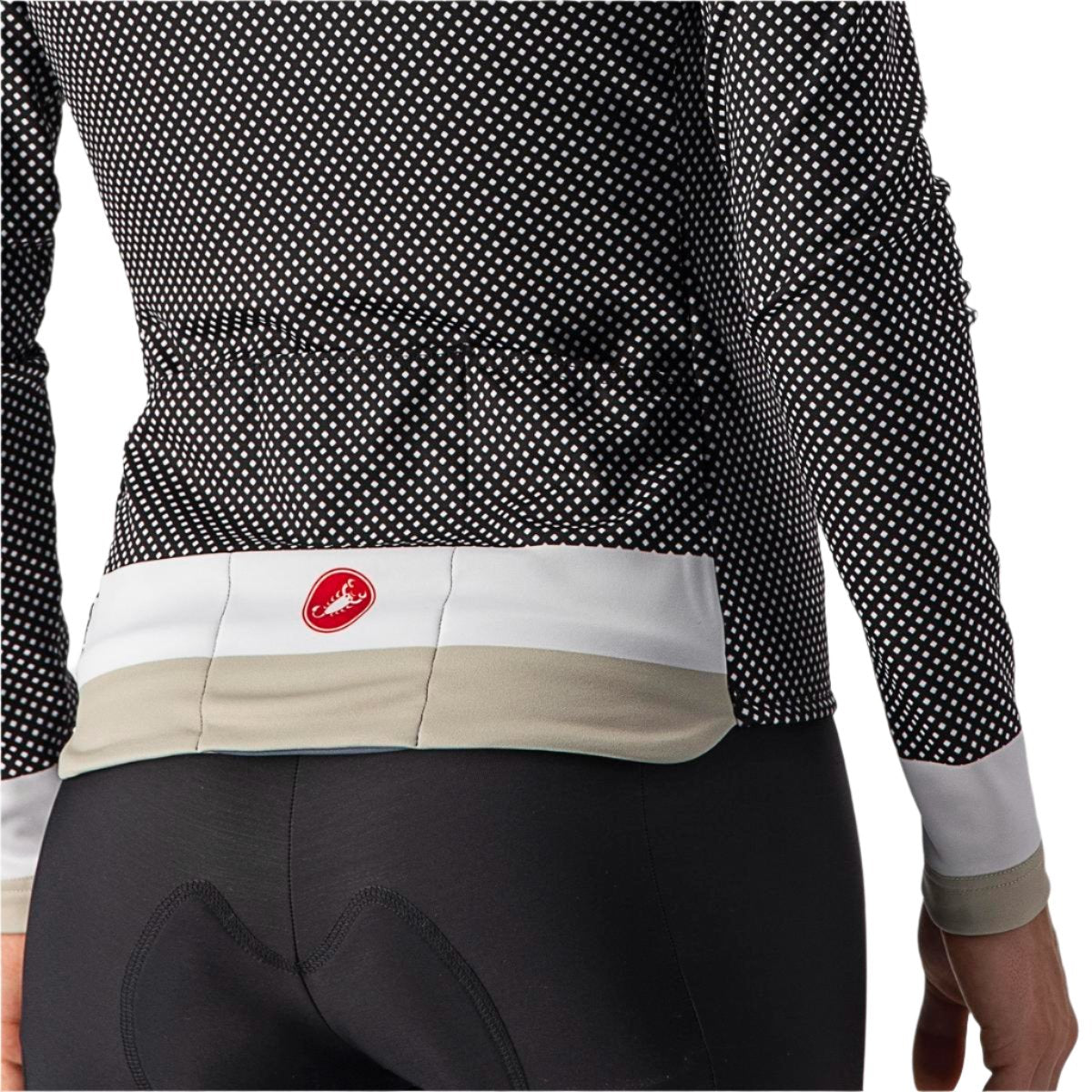 CASTELLI VOLARE LS JERSEY BLACK/WHITE-CHALK BACK