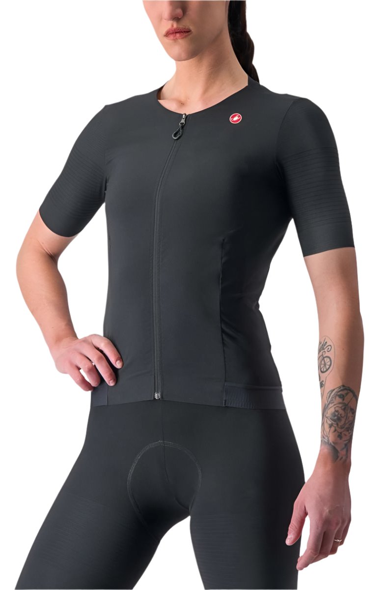 CASTELLI PREMIO WOMENS JERSEY LIGHT BLACK SIDE FRONT