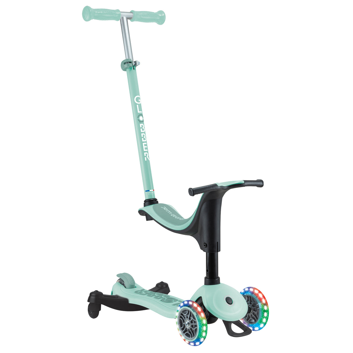 Globber Go Up Sporty Lights 360 - Mint/ Pistachio