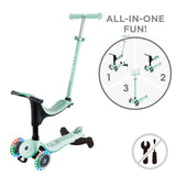 Globber Go Up Sporty Lights 360 - Mint/ Pistachio