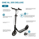 Globber ONE NL 205 Deluxe Adult scooter - White/Grey