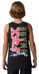 Fox YOUTH BARBED WIRE TANK Black BACK FACING MODEL