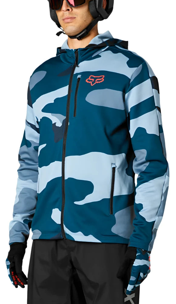 Fox RANGER TECH FLEECE JACKET - Blue Camo SIDE FRONT