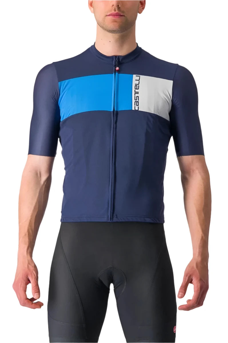 CASTELLI PROLOGO JERSEY BELGIAN BLUE/DRIVE BLUE-SILVER FRONT