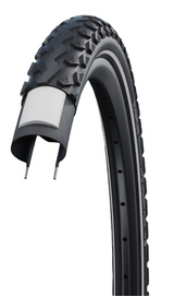 Schwalbe LandCruiser Plus 27.5 x 2.00" Puncture Guard Reflective sidewall E-25 Green Compound Tyre