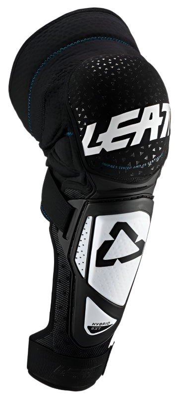 Leatt 3DF Hybrid Ext Junior Knee/Shin Guard White/Black