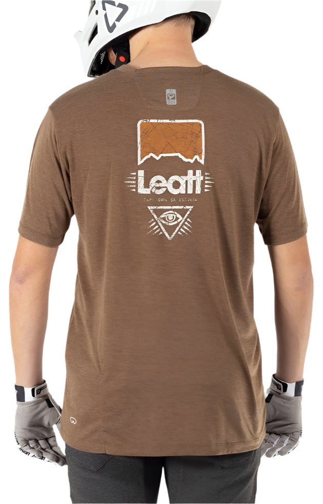 Leatt Gravity 1.0 MTB Jersey Loam BACK FACING MODEL