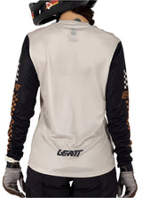 Leatt MTB Enduro 4.0 Women's Jersey Cream BACK FACING MODEL