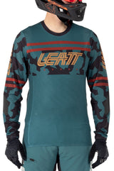 Leatt Gravity 4.0 MTB Jersey Teal FRONT FACING MODEL