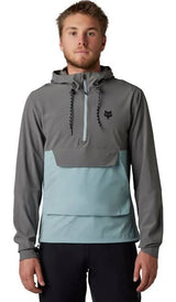 Fox RANGER WIND PULLOVER Pewter FRONT FACING MODEL