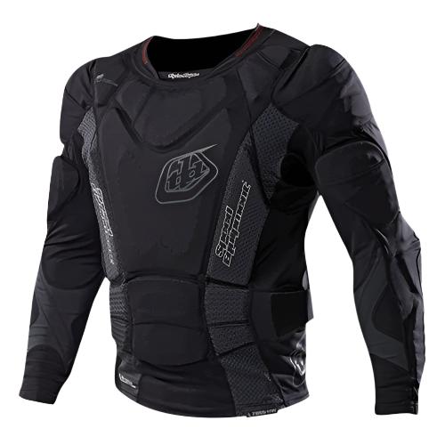 TLD 24.1 UPL 7855 Youth UPPER BODY ARMOUR LS SHIRT - BLACK SIDE FRONT