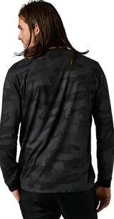 Fox CLEAN UP CAMO Long Sleeve TECH TEE Black Camo BACK