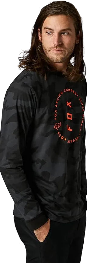 Fox CLEAN UP CAMO Long Sleeve TECH TEE Black Camo