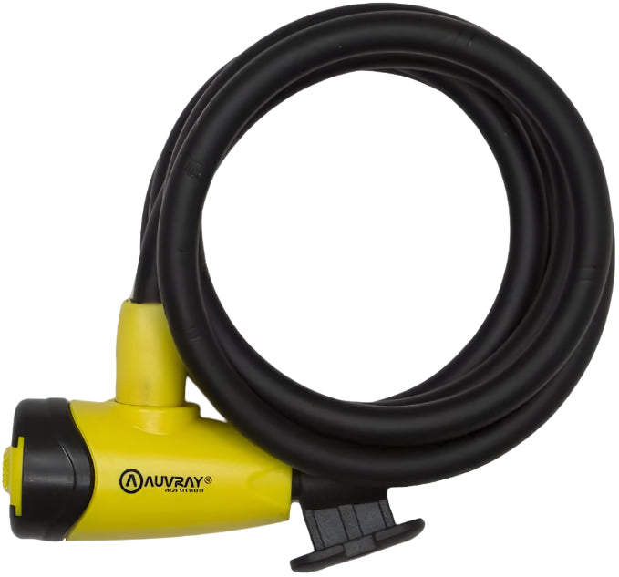 Auvray Spiral City Bike Lock Ø10mm 150cm Black With Mount