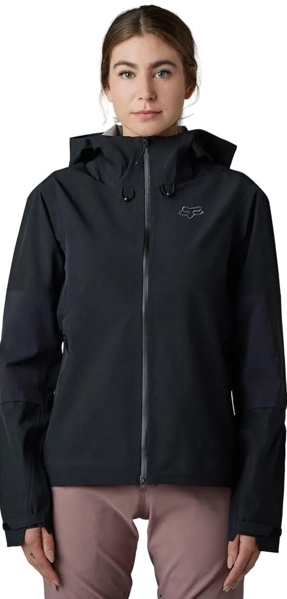 Fox Women DEFEND 3L WATER JACKET Black FRONT FACING MODEL