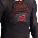 Troy Lee Designs STAGE GHOST D30 LS BASELAYER BLACK SIDE FRONT