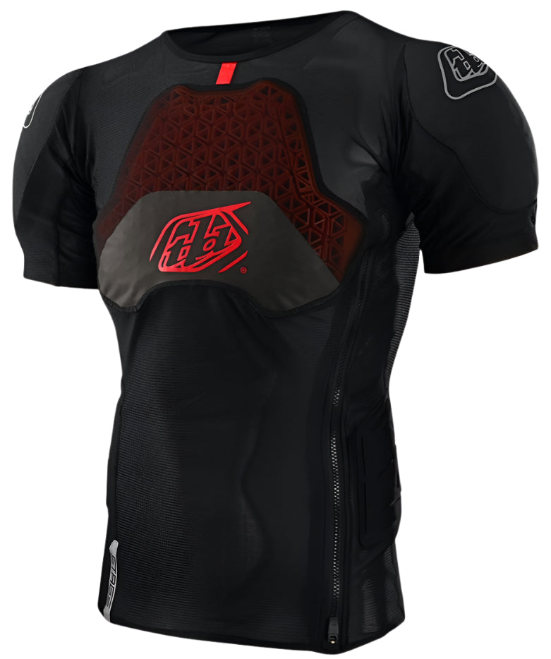 Troy Lee Designs STAGE GHOST D30 SS BASELAYER BLACK SIDE FRONT