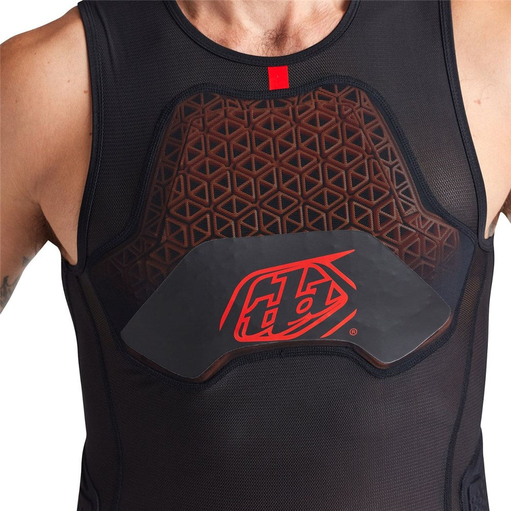 Troy Lee Designs STAGE GHOST D30 VEST BASELAYER BLACK FRONT 