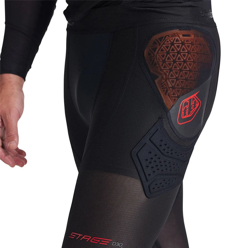 Troy Lee Designs STAGE GHOST D30 PANT BASELAYER BLACK SIDE DETAILS