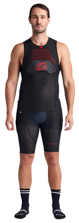 Troy Lee Designs STAGE GHOST D30 SHORT BASELAYER BLACK FRONT