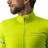 CASTELLI FONDO JERSEY ELECTRIC LIME/SILVER REFLEX FRONT