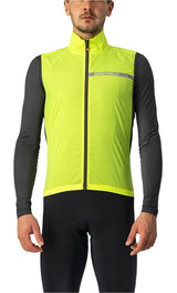 CASTELLI SQUADRA STRETCH VEST YELLOW FLUO/DARK GREY FRONT
