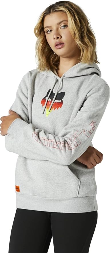 Fox WOMENS SKARZ PULLOVER FLEECE -  Light  Heather Grey 