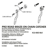 K-Edge Braze-On Road Pro Chain Catcher - Black