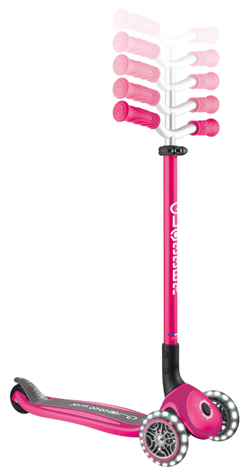 Globber Master with Lights Scooter - Pink