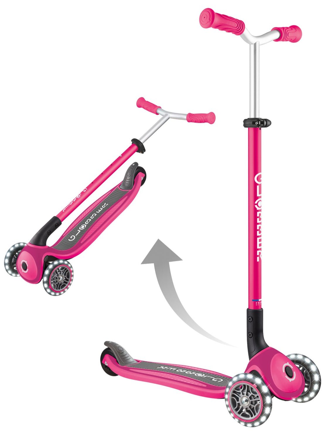 Globber Master with Lights Scooter - Pink