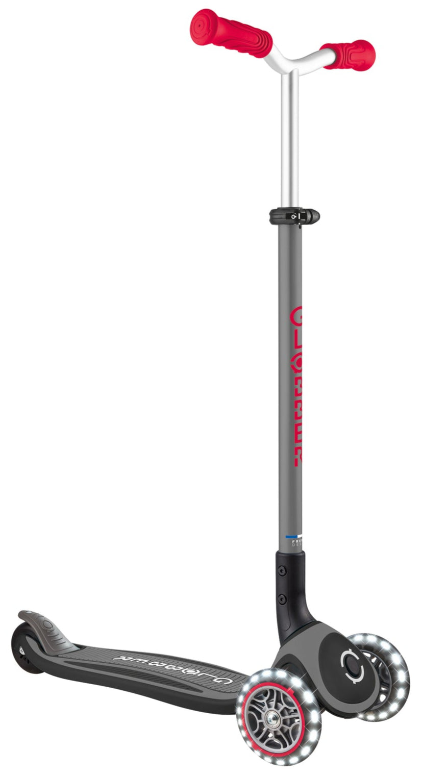 Globber Master with Lights Scooter - Black/Red