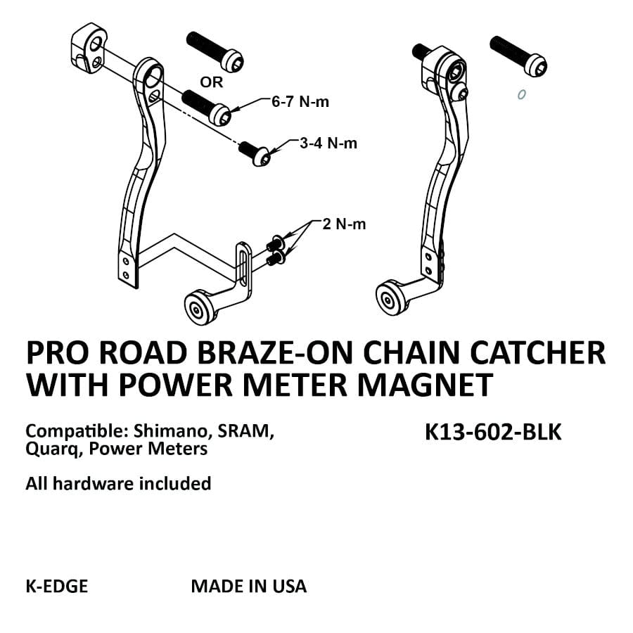 K-Edge Pro Chain Catcher With Power Meter Magnet - Black