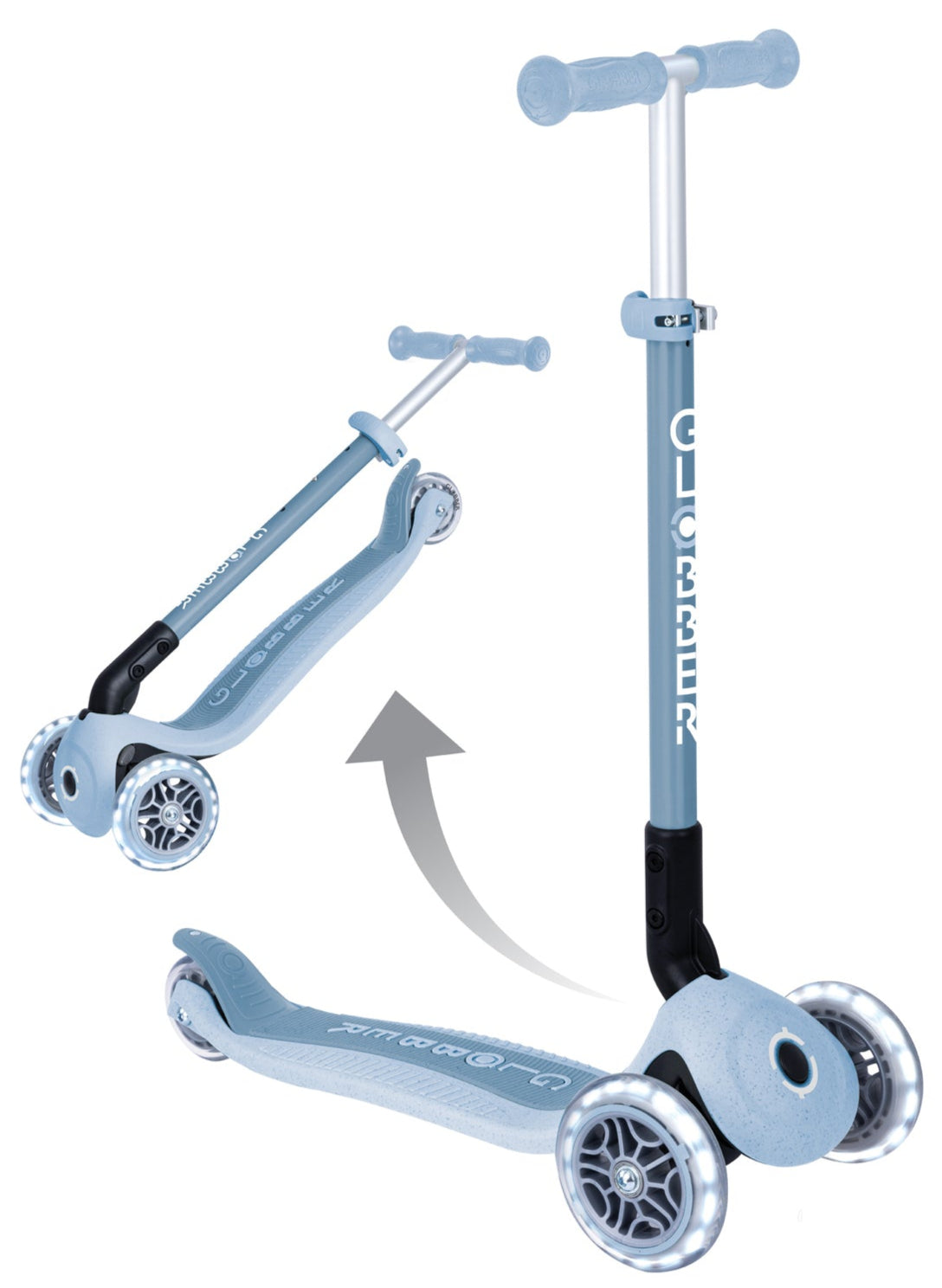 Globber ECOLOGIC PRIMO Foldable Scooter with Lights