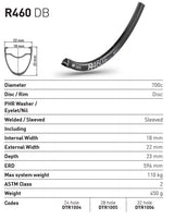 DT Swiss R460 700c 28H DiscBrake Road Rim