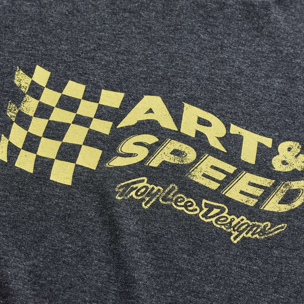 Troy Lee Designs Short Sleeve Tee Finish Line Black Heather DETAILS