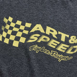 Troy Lee Designs Short Sleeve Tee Finish Line Black Heather DETAILS