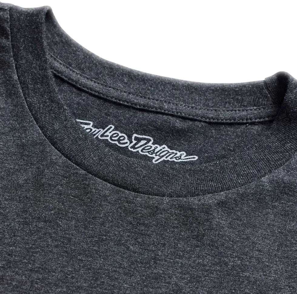 Troy Lee Designs Short Sleeve Tee Finish Line Black Heather DETAILS