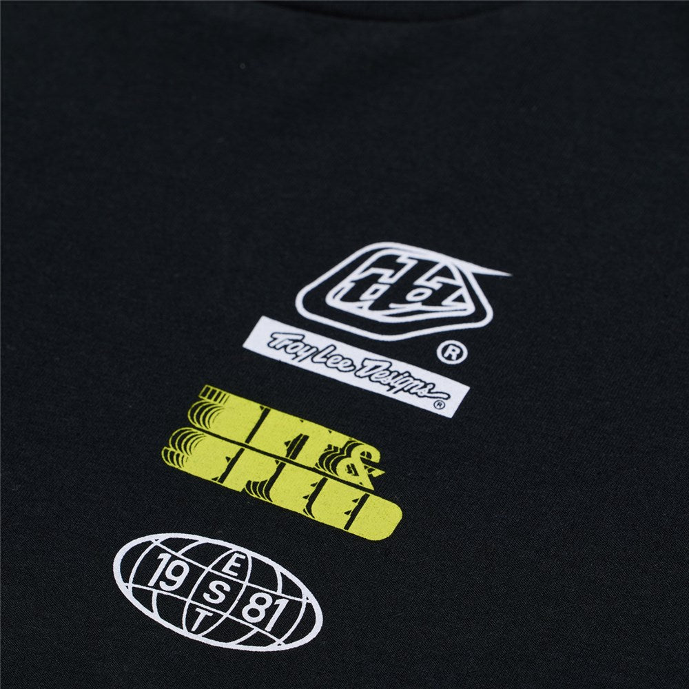 Troy Lee Designs SHORT SLEEVE TEE OVERLOAD BLACK PRINT