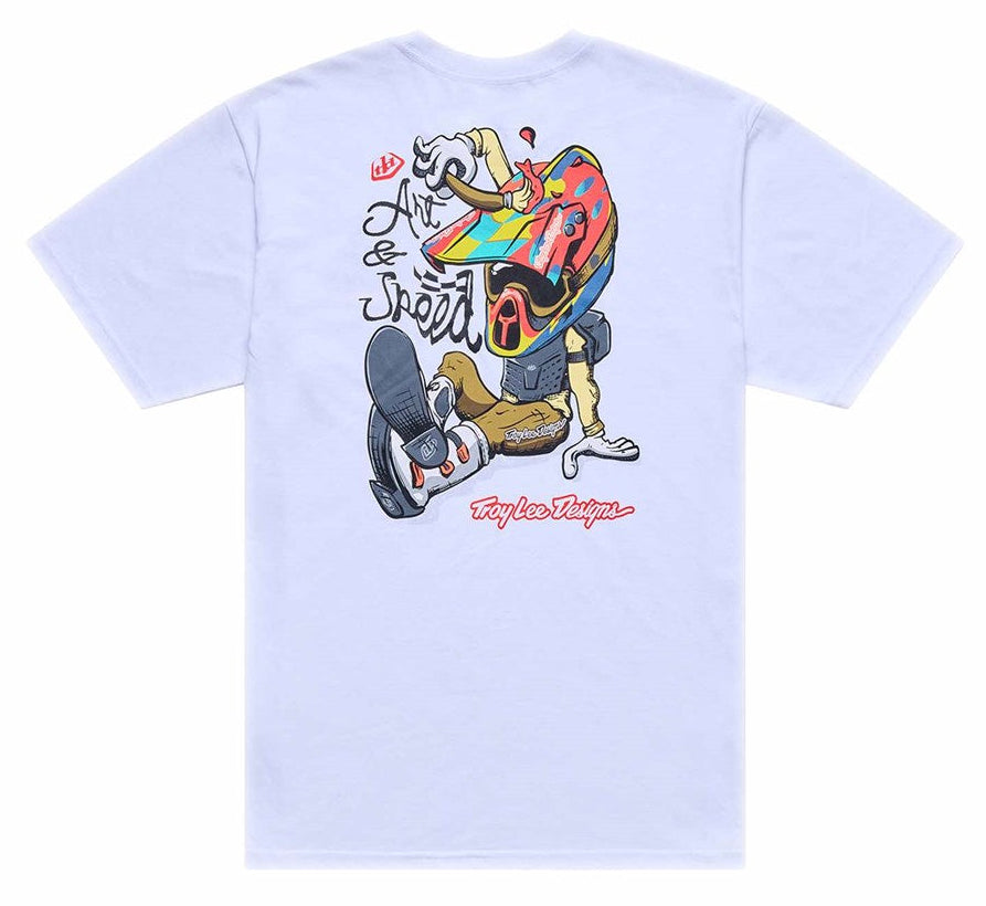 Troy Lee Designs Short Sleeve Tee Heritage White BACK
