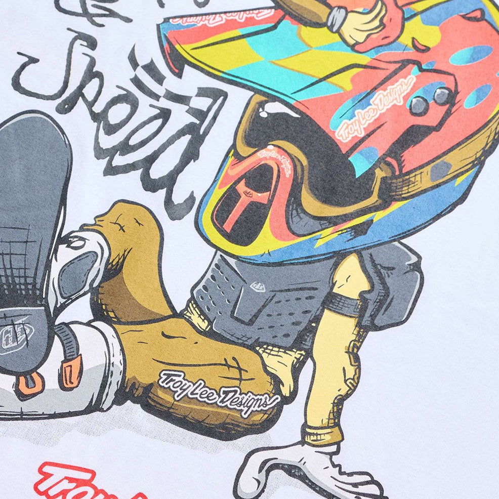 Troy Lee Designs Short Sleeve Tee Heritage White DETAILS