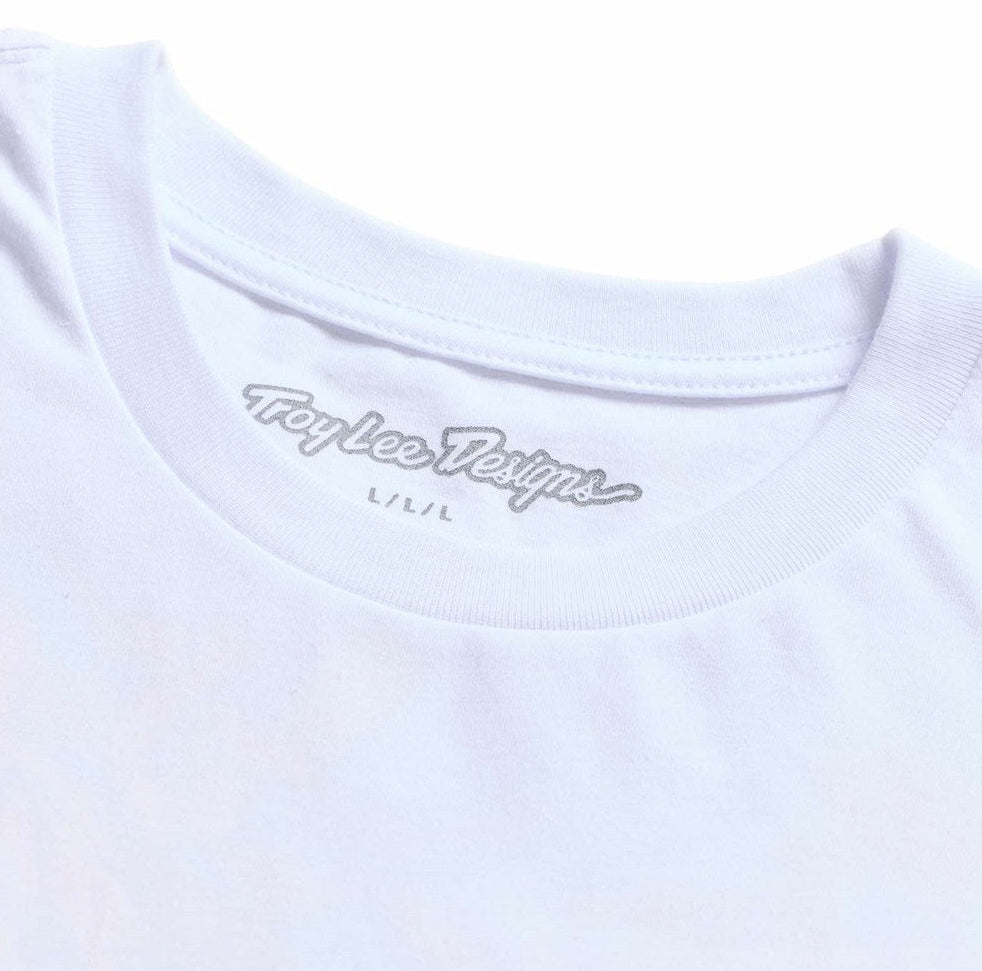 Troy Lee Designs Short Sleeve Tee Heritage White DETAILS