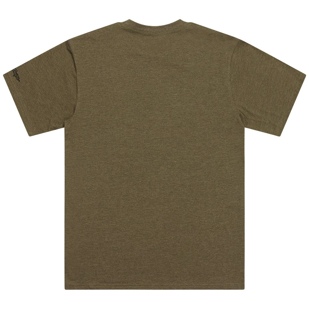 Troy Lee Designs SHORT SLEEVE TEE BADGE OLIVE HEATHER BACK