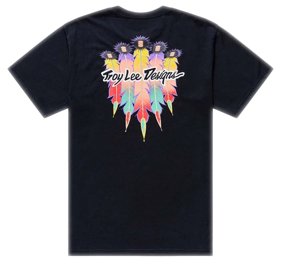 Troy Lee Designs Short Sleeve Tee Feather Black / Black BACK